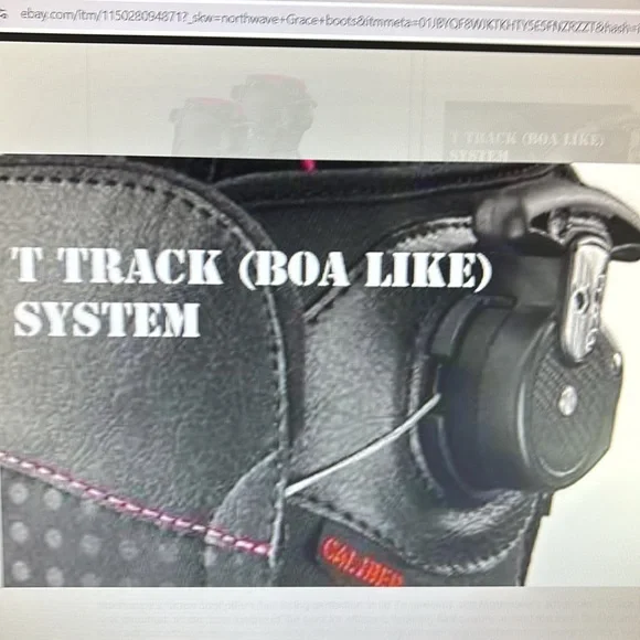 $300 Northwave Grace T-Track Lace Snowboard Boots Women’s 5 or 5.5 New boa like - Picture 2 of 4